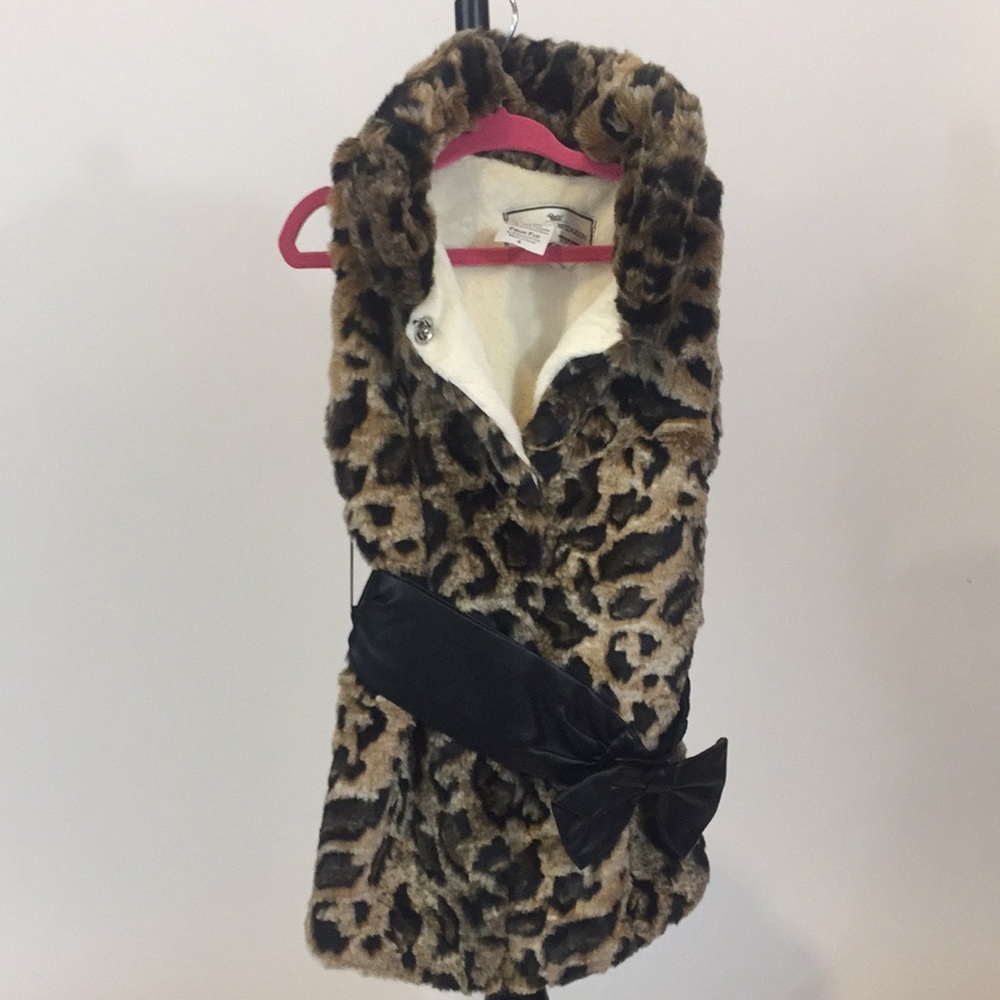 American Widgeon Faux Fur Animal Print Vest- Sz 4